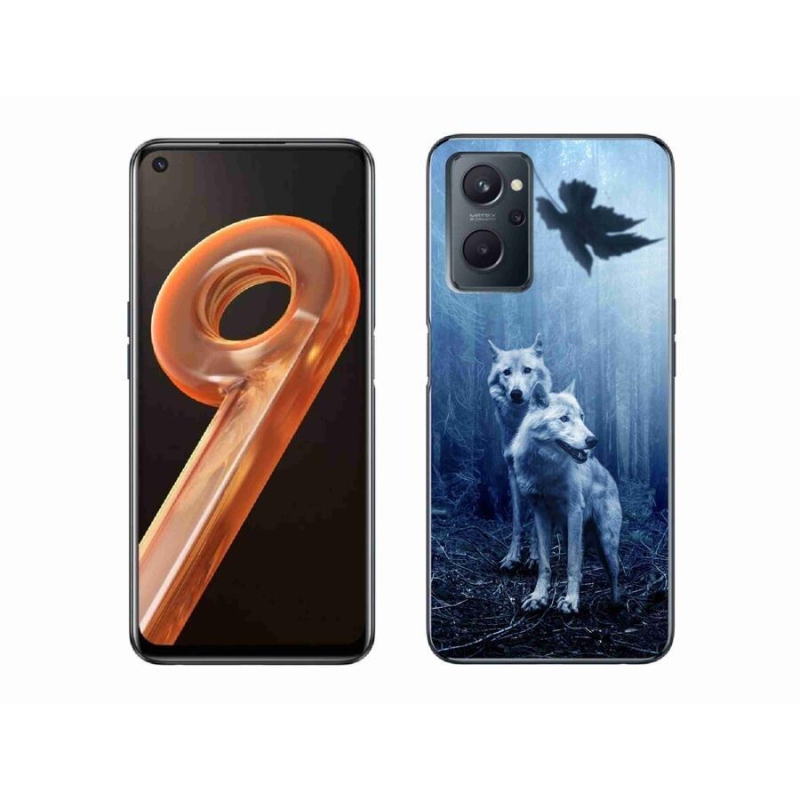 Gél borító mmCase mobilhoz Realme 9i - farkasok az erdőben