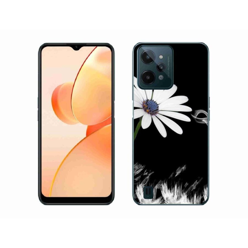 Zselés borító mmCase mobilhoz Realme C31 - fehér virág