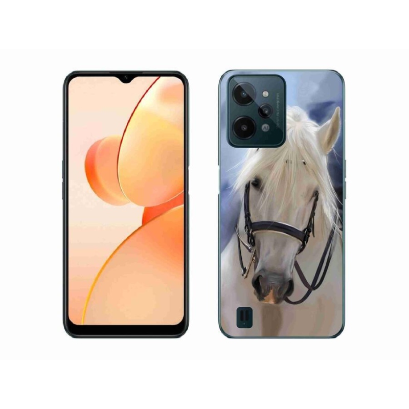 Zselés borító mmCase mobilhoz Realme C31 - fehér ló