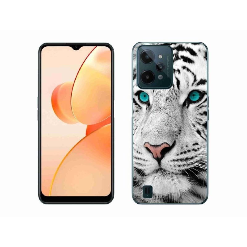 Zselés borító mmCase mobilhoz Realme C31 - fehér tigris