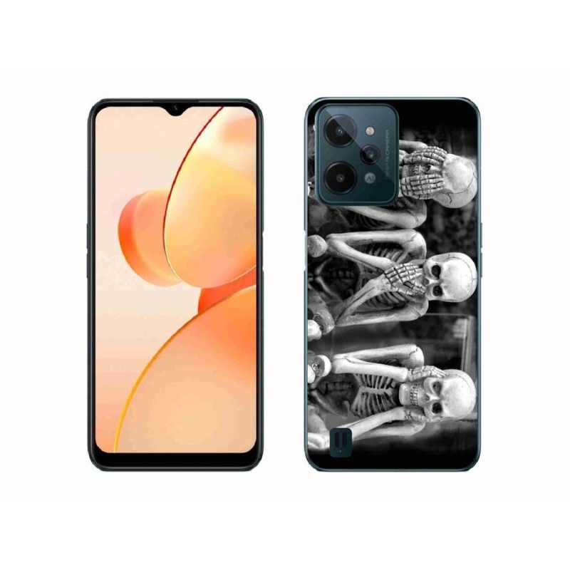 Gél borító mmCase mobilhoz Realme C31 - csontvázak