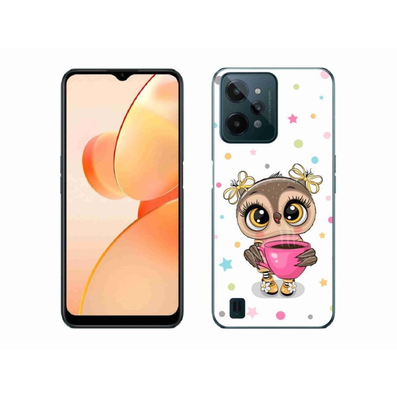 Zselés borító mmCase mobilhoz Realme C31 - rajzfilm bagoly