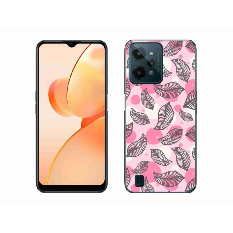 Zselés borító mmCase mobilhoz Realme C31 - rajzfilm hulló levelek
