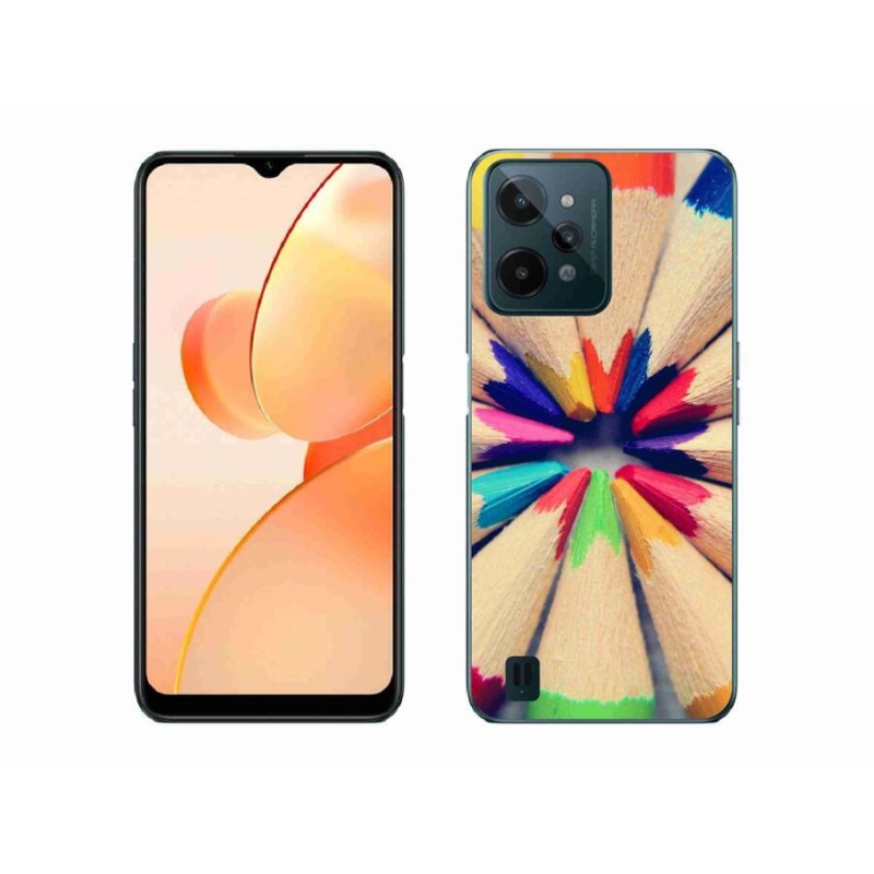 Zselés borító mmCase mobilhoz Realme C31 - zsírkréták