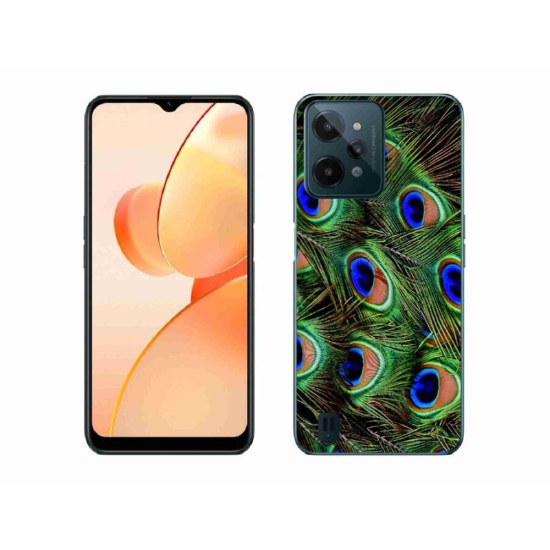 Zselés borító mmCase mobilhoz Realme C31 - pávatoll