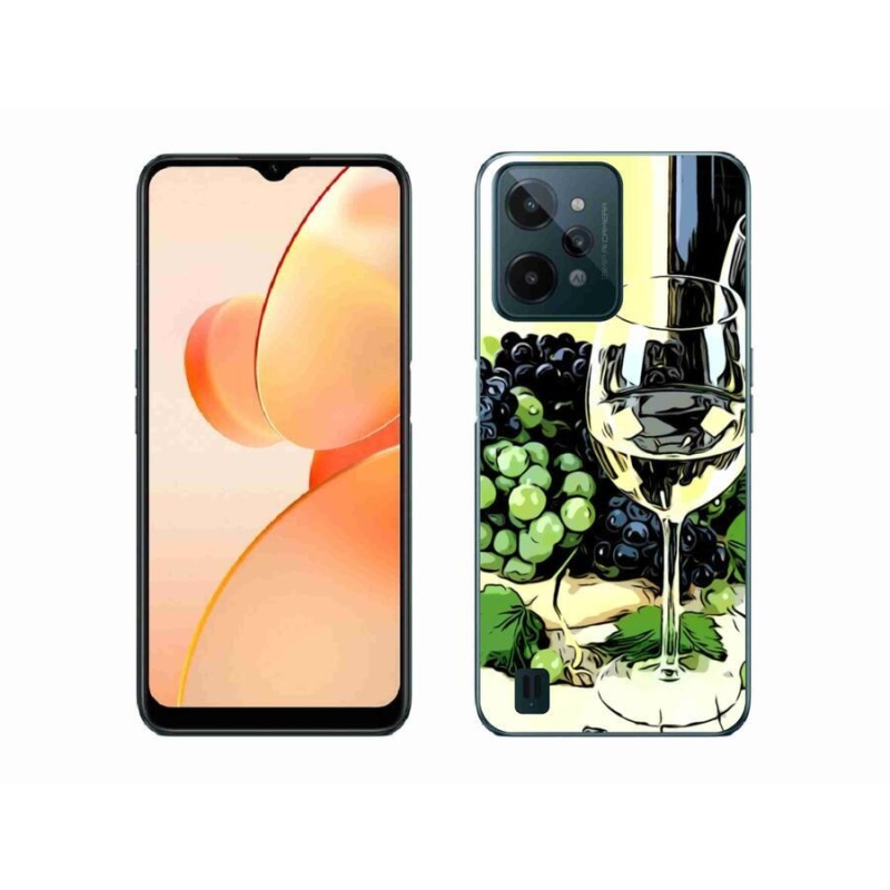 Gél borító mmCase mobilhoz Realme C31 - pohár bor