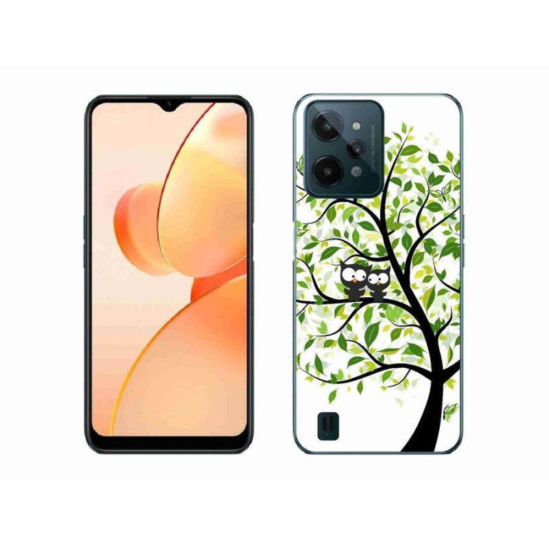 Zselés borító mmCase mobilhoz Realme C31 - baglyok a fán