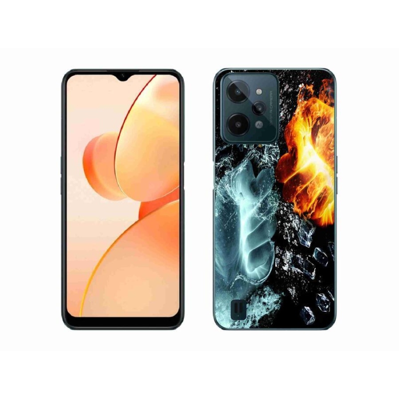 Gél borító mmCase mobil Realme C31 - víz és tűz