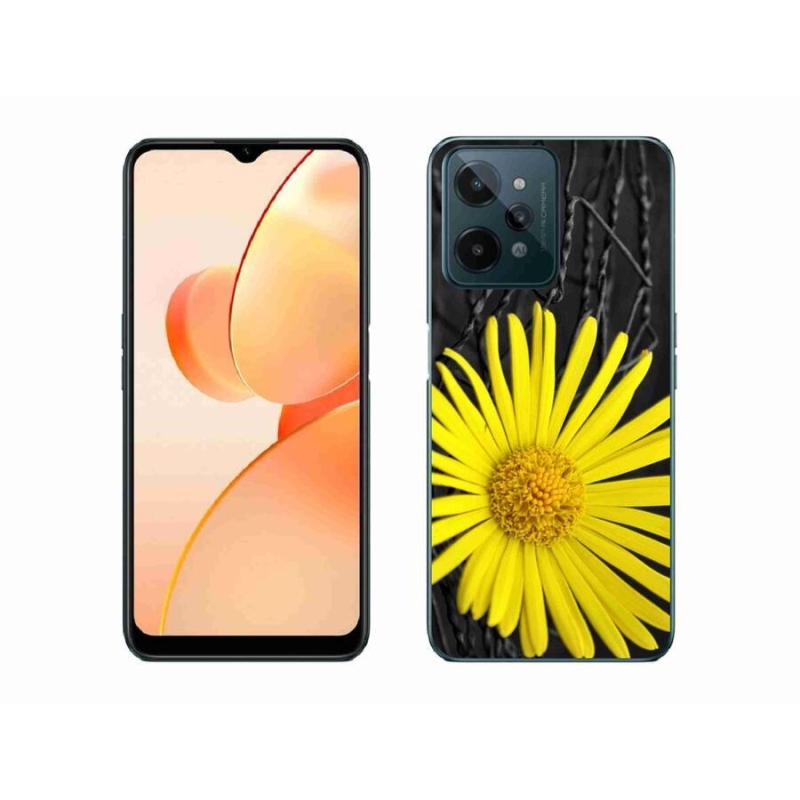 Zselés borító mmCase mobilhoz Realme C31 - sárga virág