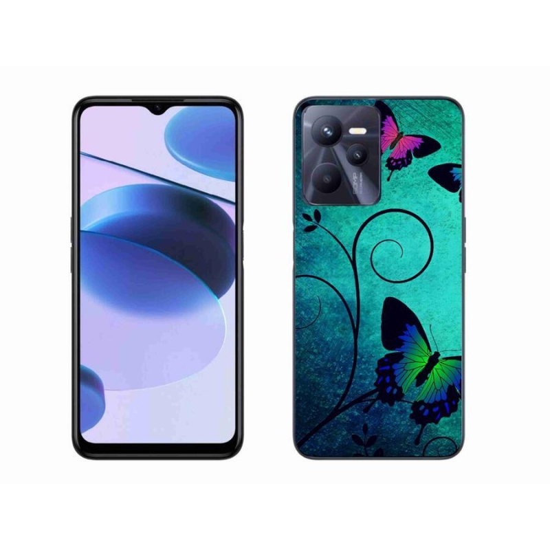 Gél borító mmCase mobilhoz Realme C35 - színes pillangók