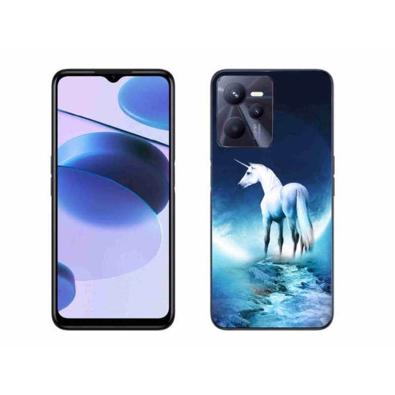 Gél borítás mmCase a Realme C35 készülékhez - fehér egyszarvú