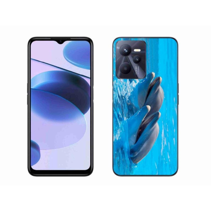 Zselés borító mmCase mobilhoz Realme C35 - delfinek