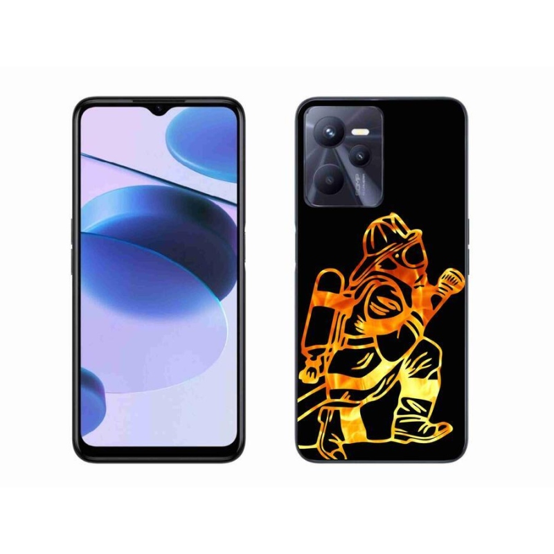 Gél borítás mmCase mobilhoz Realme C35 - tűzoltó 1