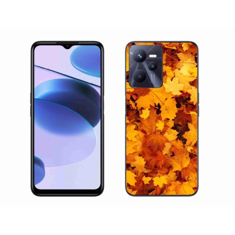 Zselés borító mmCase mobilhoz Realme C35 - juharlevelek