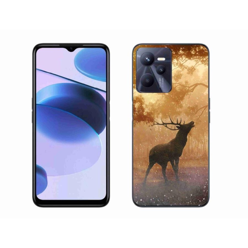 Zselés borító mmCase mobilhoz Realme C35 - szarvasok a vadászaton
