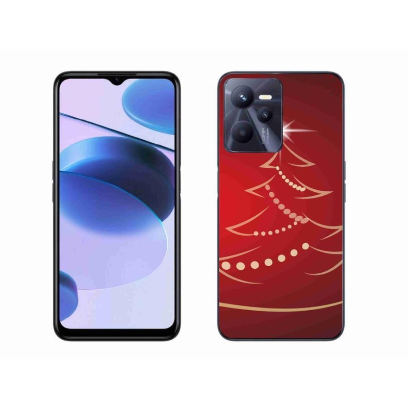 Gél borító mmCase mobilhoz Realme C35 - karikatúra karácsonyfa