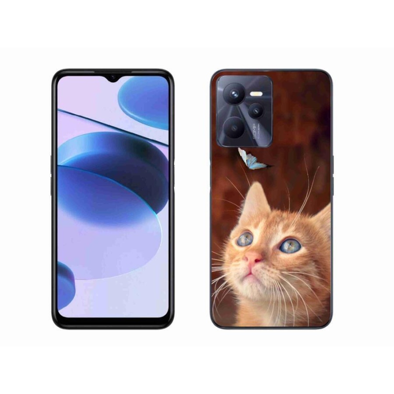 Zselés borító mmCase mobilhoz Realme C35 - pillangó és cica