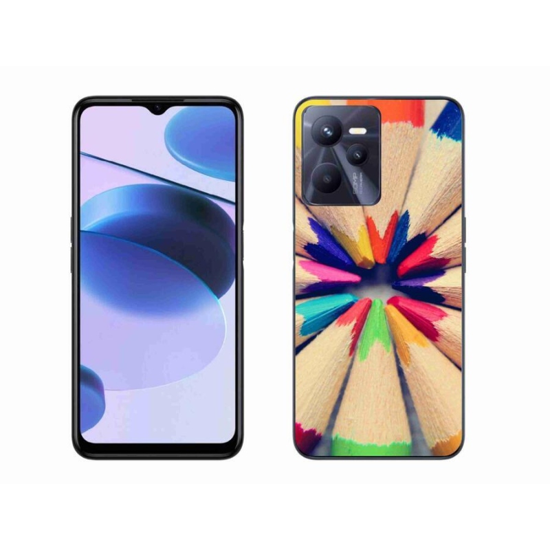 Gél borító mmCase a Realme C35 készülékhez - zsírkréták