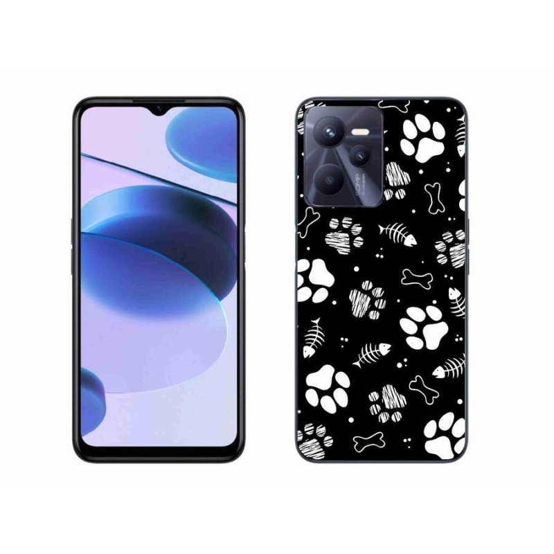Gél borítás mmCase mobilhoz Realme C35 - kutyamancsok