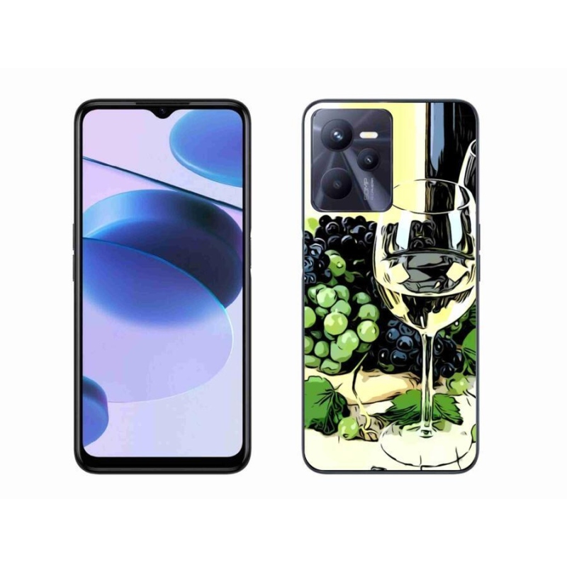 Gél borító mmCase mobilhoz Realme C35 - pohár bor