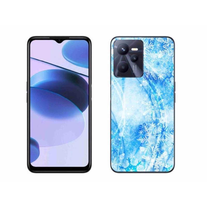 Gél borító mmCase a Realme C35 készülékhez - hópelyhek
