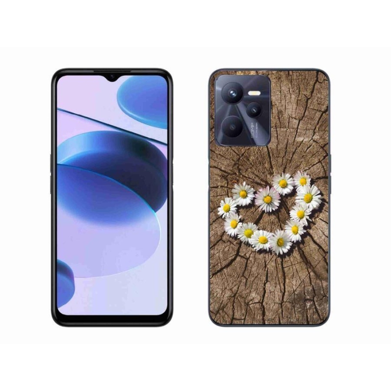 Zselés borító mmCase mobilhoz Realme C35 - százszorszépek szíve