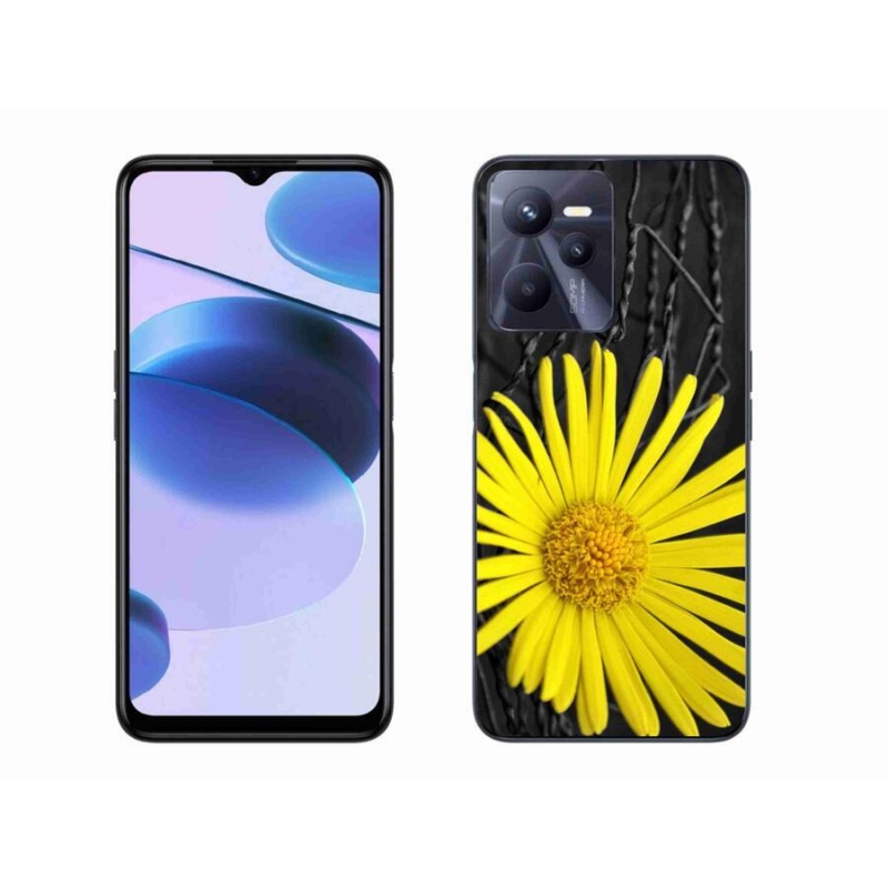 Zselés borító mmCase a Realme C35 készülékhez - sárga virág