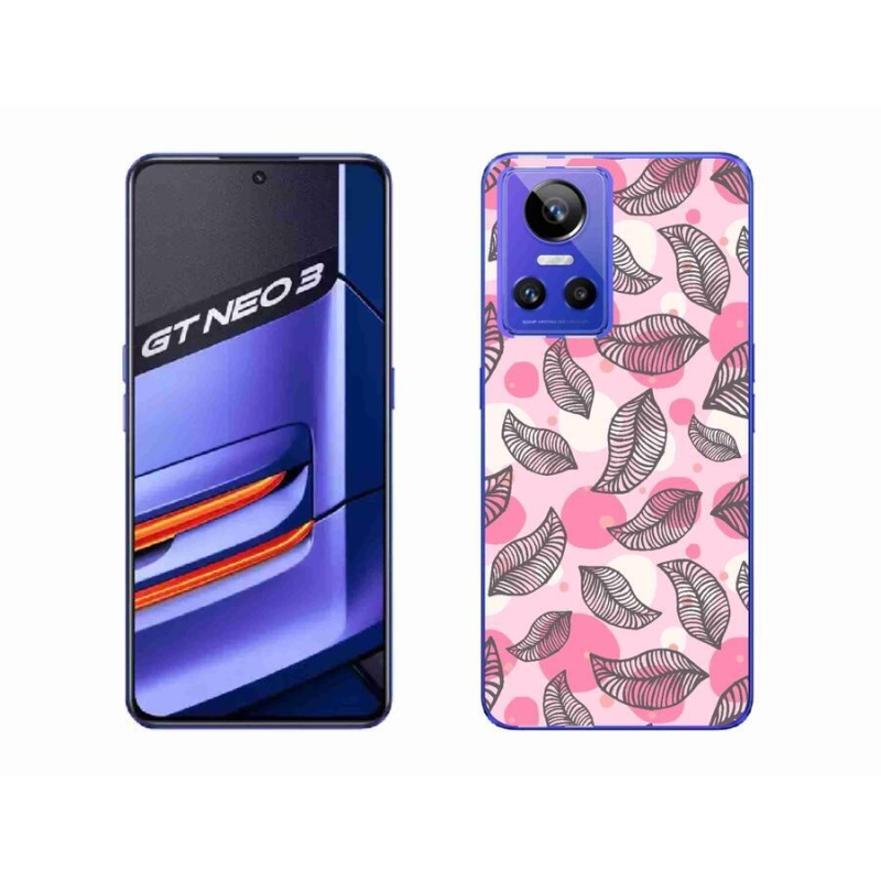 Gél borítás mmCase a Realme GT Neo 3 készülékhez - rajzfilmes hulló levelek