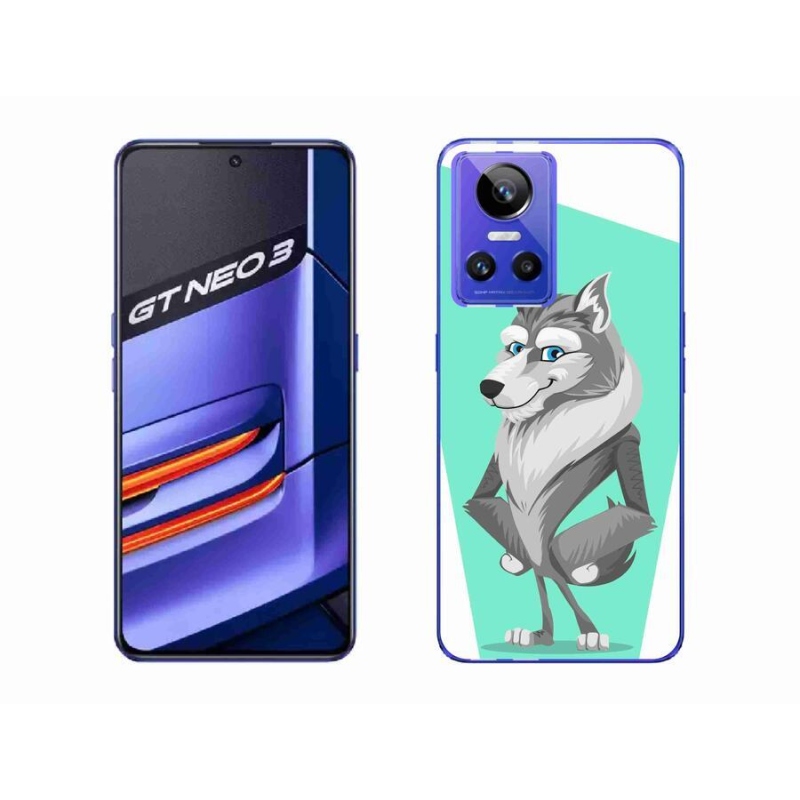 Gél borító mmCase mobilhoz Realme GT Neo 3 - rajzfilm farkas
