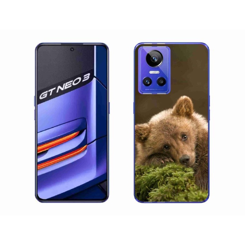 Gél borítás mmCase a Realme GT Neo 3 számára - medve