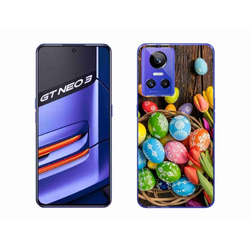 Gél borítás mmCase a Realme GT Neo 3 számára - Húsvéti tojások