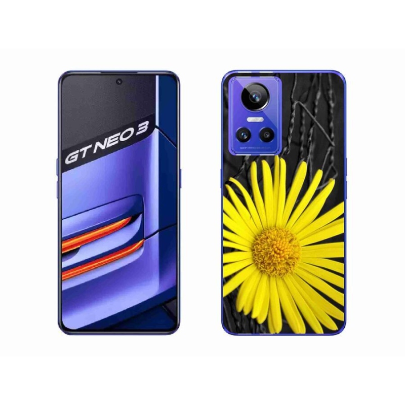 Zselés borítás mmCase a Realme GT Neo 3 készülékhez - sárga virág