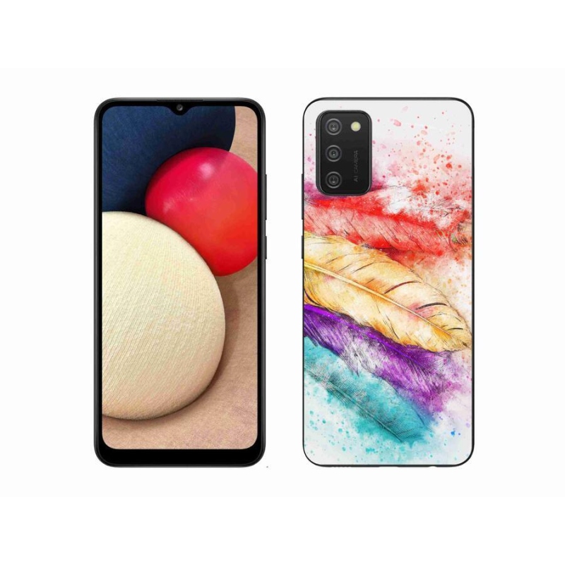 Zselés borítás mmCase mobiltelefonhoz Samsung Galaxy A02s (164.2x75.9x9.1mm) - színes toll