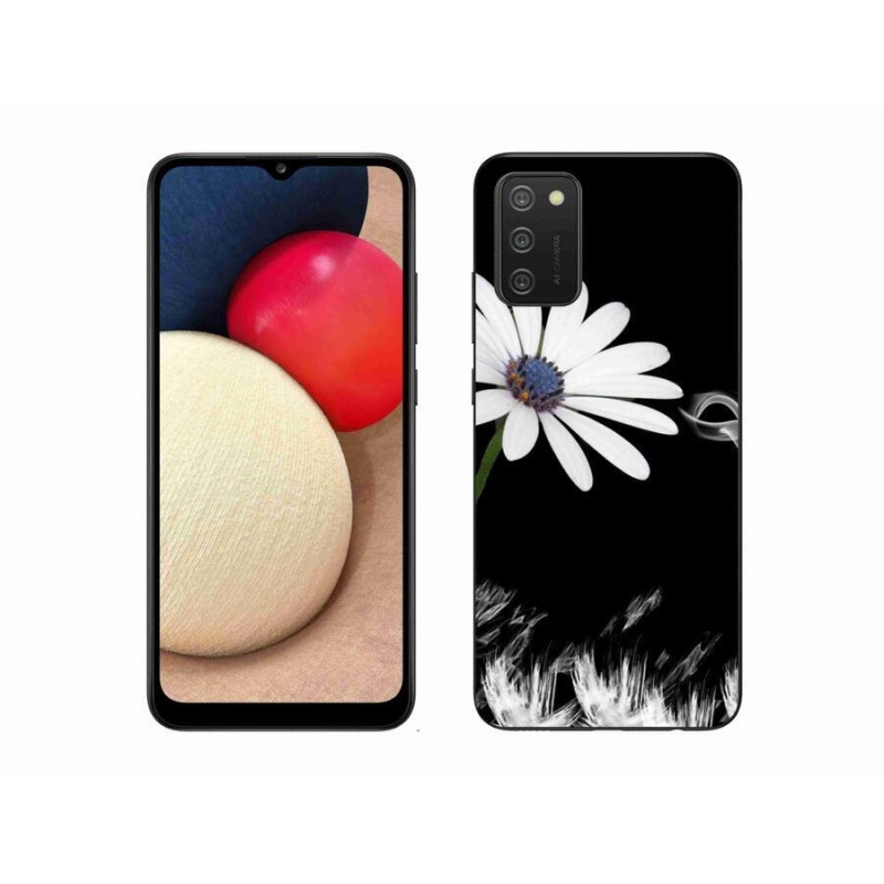 Zselés borítás mmCase Samsung Galaxy A02s (164.2x75.9x9.1mm) - fehér virág