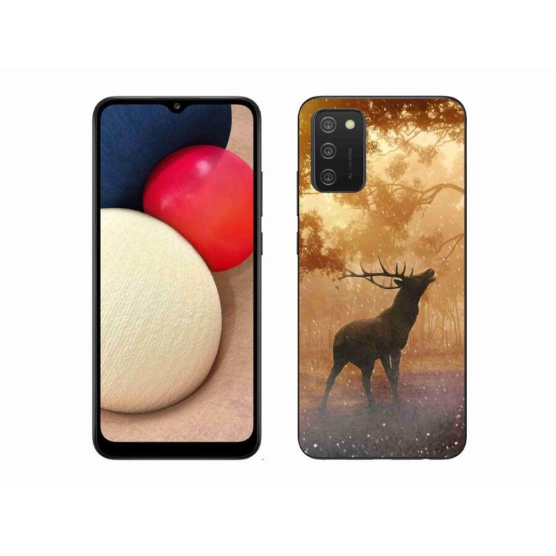 Gél borítás mmCase mobil Samsung Galaxy A02s (164.2x75.9x9.1mm) - szarvasok a melegben