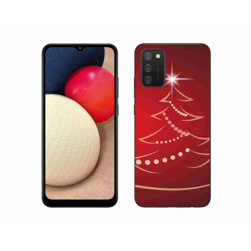 Gél borítás mmCase Samsung Galaxy A02s (164.2x75.9x9.1mm) - karácsonyfa karikatúra karácsonyfa