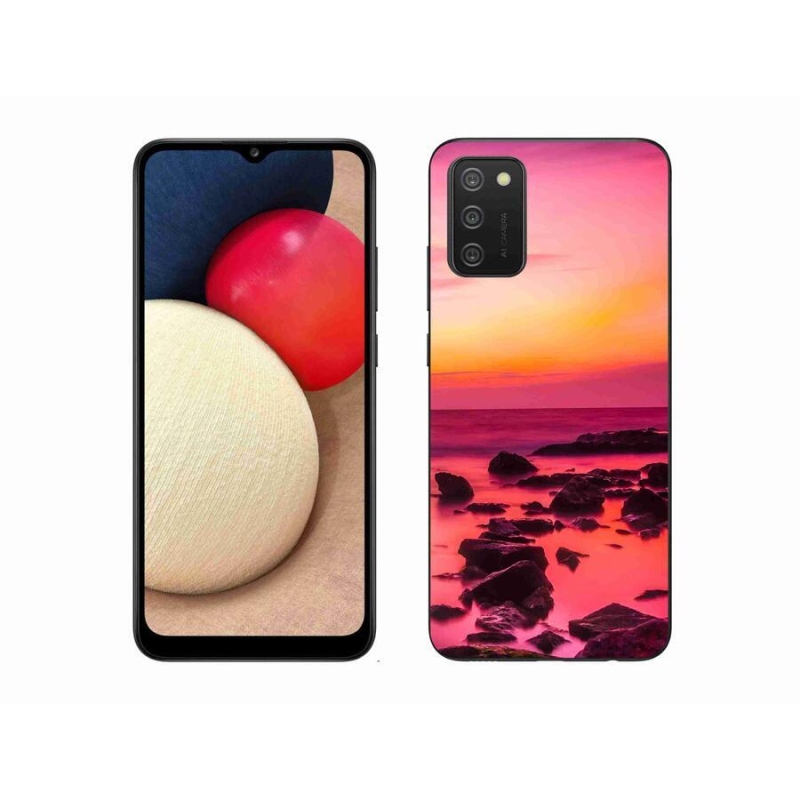 Zselés borítás mmCase Samsung Galaxy A02s (164.2x75.9x9.1mm) - tenger és világítás