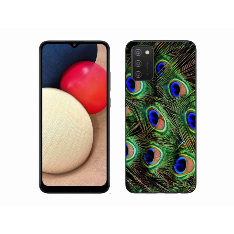 Zselés borítás mmCase Samsung Galaxy A02s (164.2x75.9x9.1mm) - pávatoll
