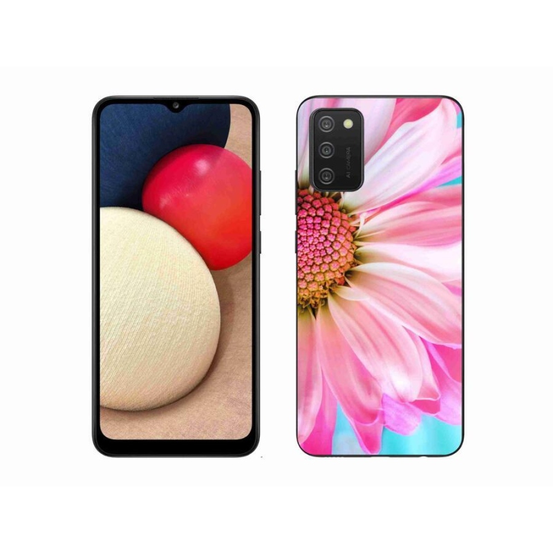 Zselés borítás mmCase Samsung Galaxy A02s (164.2x75.9x9.1mm) - rózsaszín virág