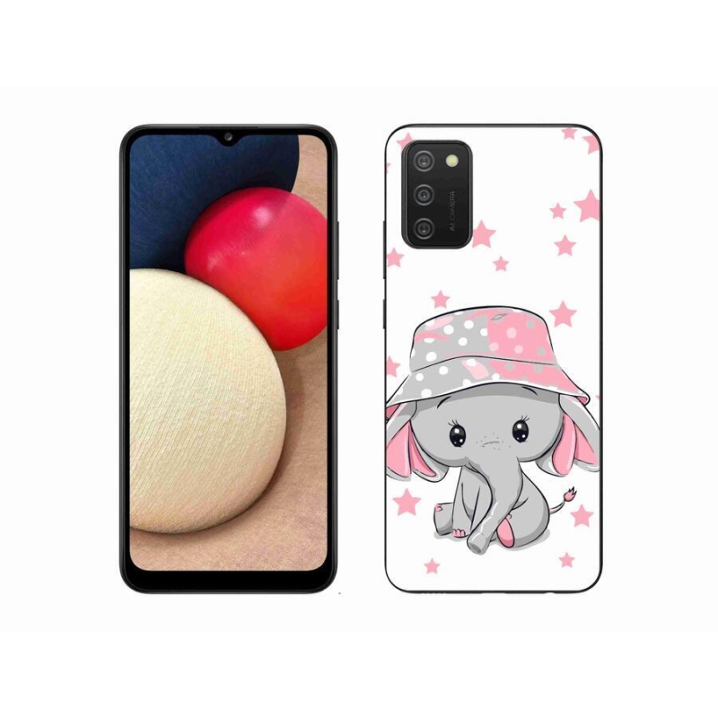 Zselés borítás mmCase Samsung Galaxy A02s (164.2x75.9x9.1mm) - rózsaszín elefánt