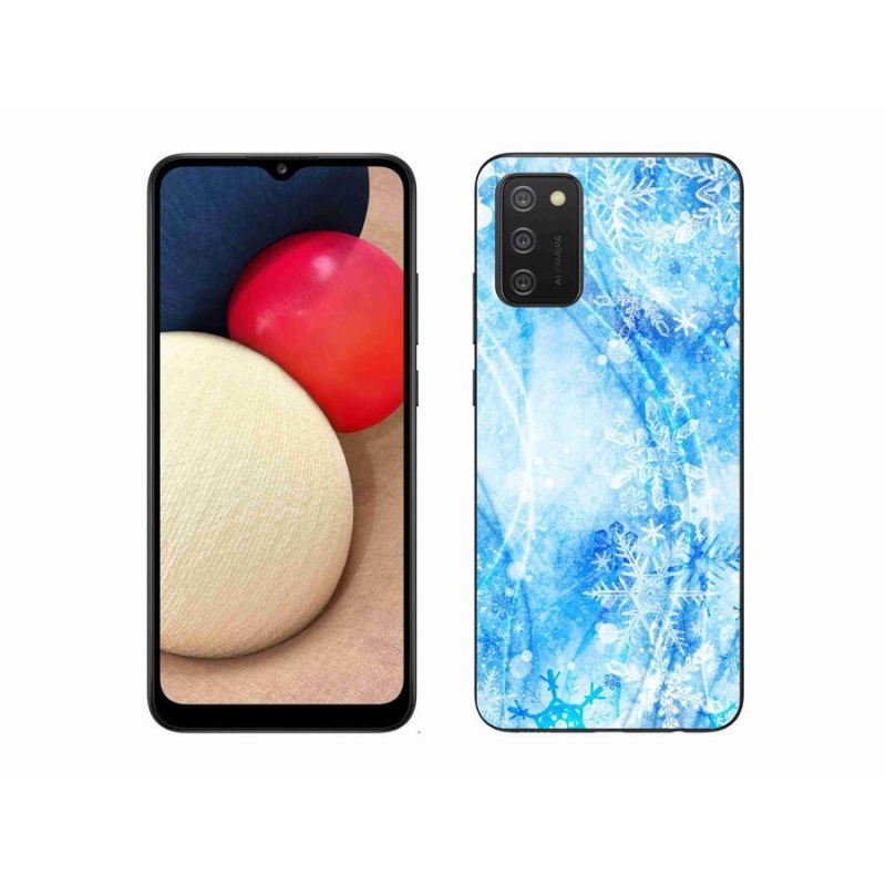 Zselés borítás mmCase Samsung Galaxy A02s (164.2x75.9x9.1mm) - hópelyhek