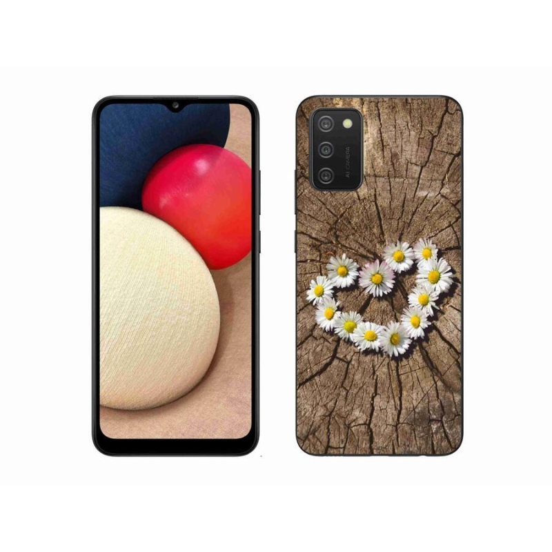 Zselés borító mmCase mobiltelefonhoz Samsung Galaxy A02s (164.2x75.9x9.1mm) - Százszorszépek szíve