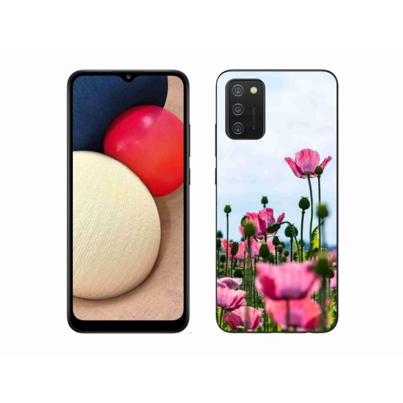Zselés borítás mmCase mobiltelefonhoz Samsung Galaxy A02s (164.2x75.9x9.1mm) - pipacsos