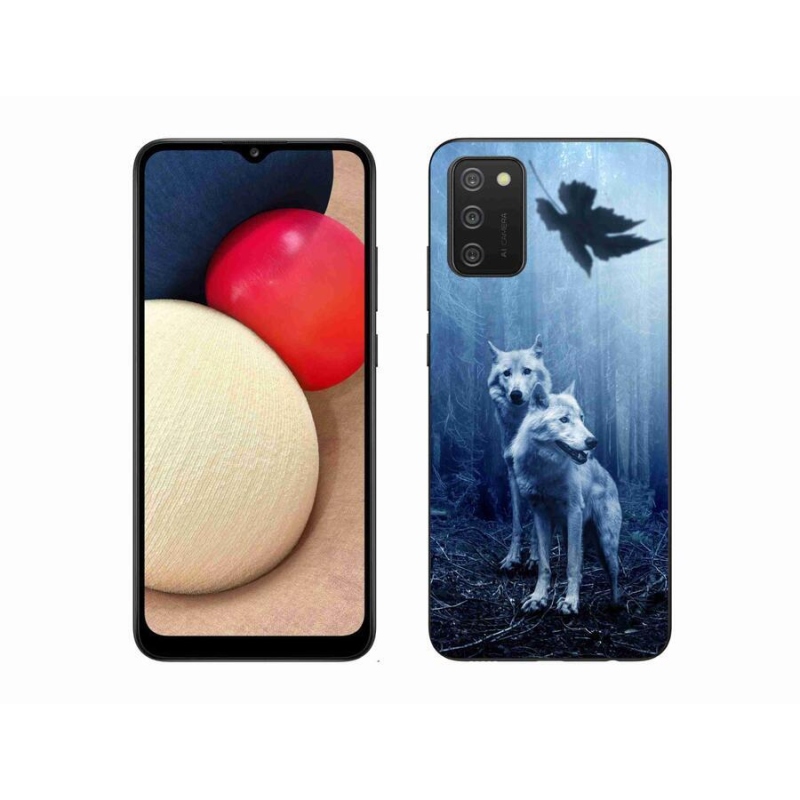 Zselés borítás mmCase mobil Samsung Galaxy A02s (164.2x75.9x9.1mm) - farkasok az erdőben