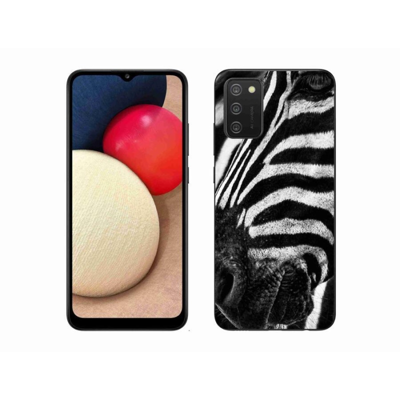 Zselés borítás mmCase mobiltelefonhoz Samsung Galaxy A02s (164.2x75.9x9.1mm) - zebra