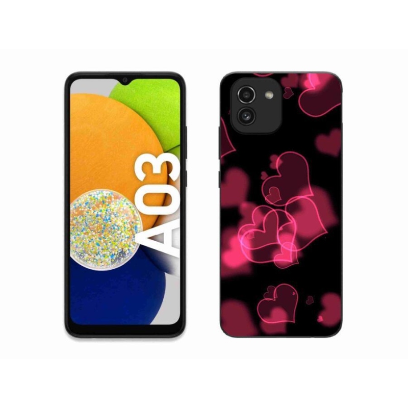 Zselés borítás mmCase Samsung Galaxy A03 - piros szívek
