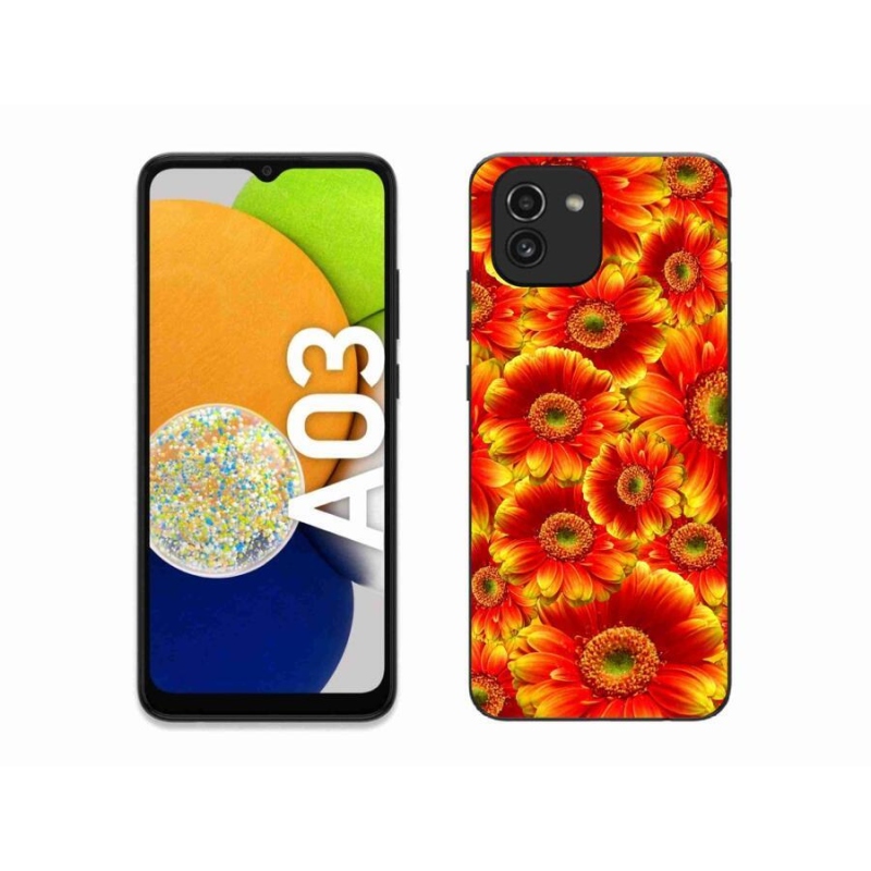 Gél védőhuzat mmCase mobiltelefonhoz Samsung Galaxy A03 - gerbera 1