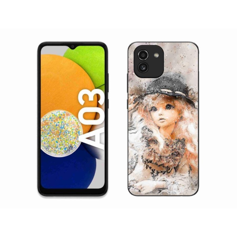 Gél borítás mmCase Samsung Galaxy A03 - lány kalapban