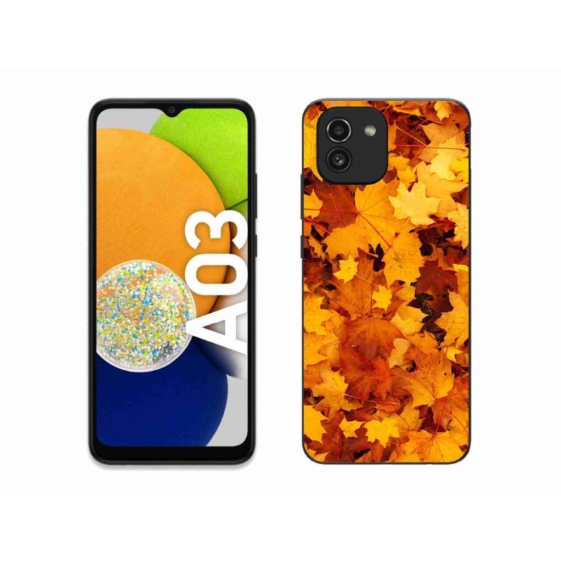 Gél borító mmCase Samsung Galaxy A03 - juharlevelek - Samsung Galaxy A03 tok