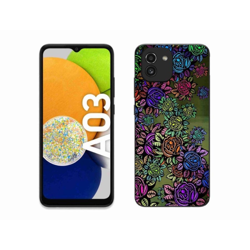 Gél borító mmCase mobiltelefonhoz Samsung Galaxy A03 - virágok 6